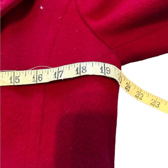 Fleet Street vintage red wool coat size small - Picture 4 of 6